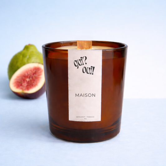 MAISON | bergamot, fig, tobacco coconut wax hand poured candle