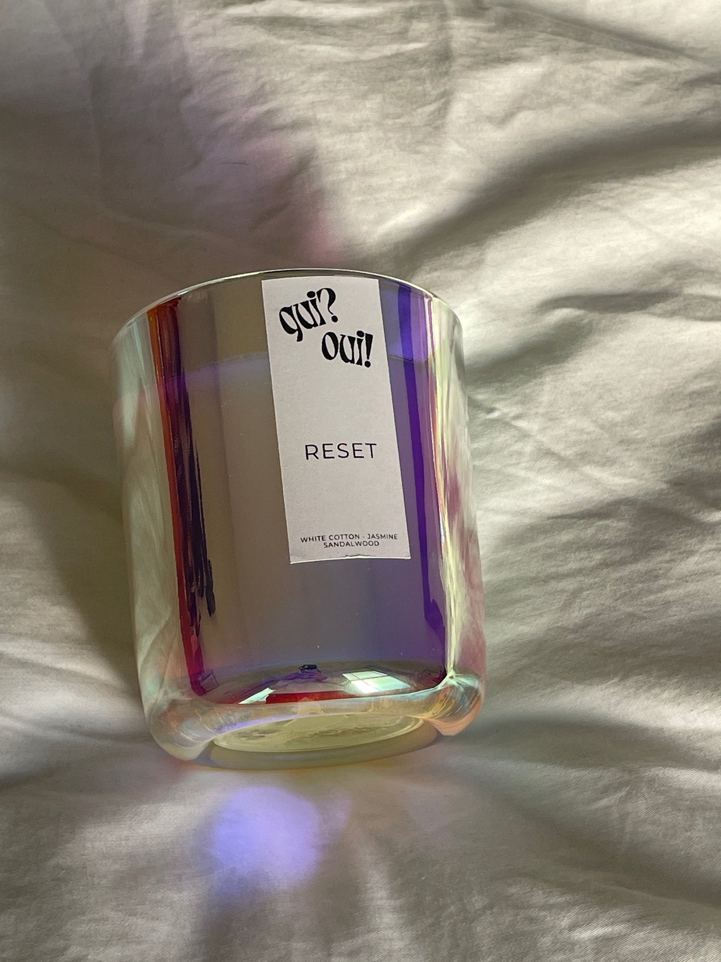 RESET | cotton, jasmine, sandalwood coconut wax hand poured candle