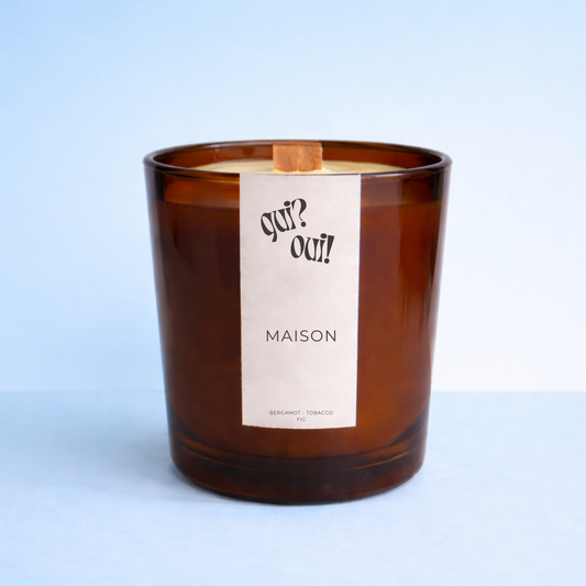 MAISON | bergamot, fig, tobacco coconut wax hand poured candle