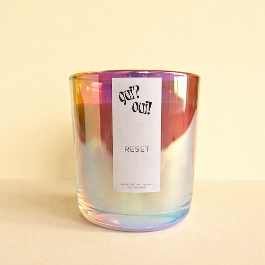 RESET | cotton, jasmine, sandalwood coconut wax hand poured candle